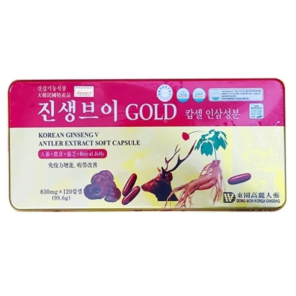 Viên sâm nhung linh chi Hàn Quốc Gold hộp 120 viên - Dongwon